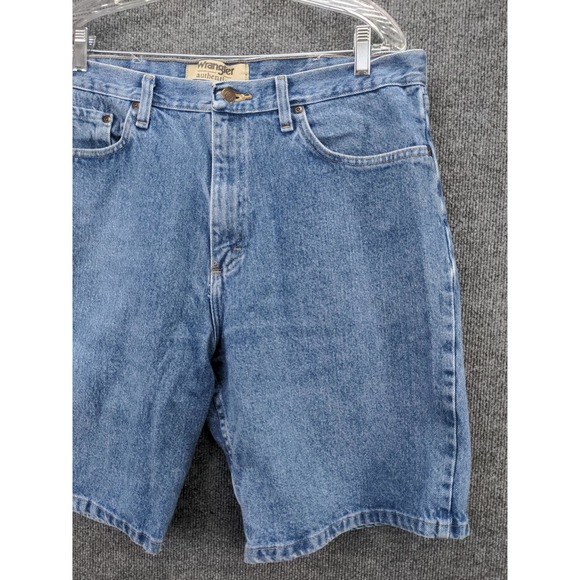 Mens Wrangler Authentics Jean Shorts Size 38 Blue Denim ZM2S0SW 18.5W 9 Inseam - Picture 4 of 11